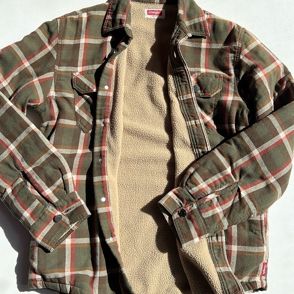 Wrangler‎ Men's plaid shirt jacket country Heavyweight Sherpa-Lined cabincore